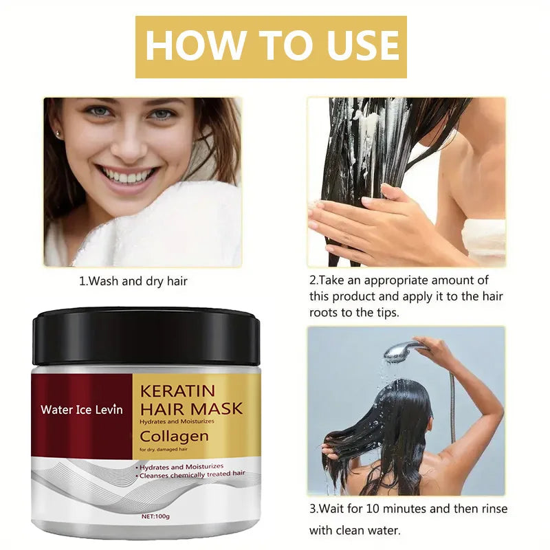 Mascarilla Capilar con Colágeno y Queratina – Hidratación y Control del Frizz