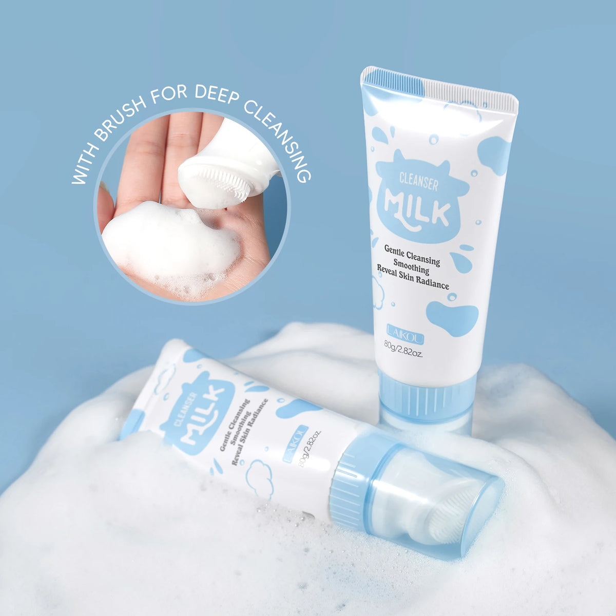 Jabón Facial y Corporal LAIKOU – Nutritivo, Unifica el Tono | 50g / 80g / Mousse