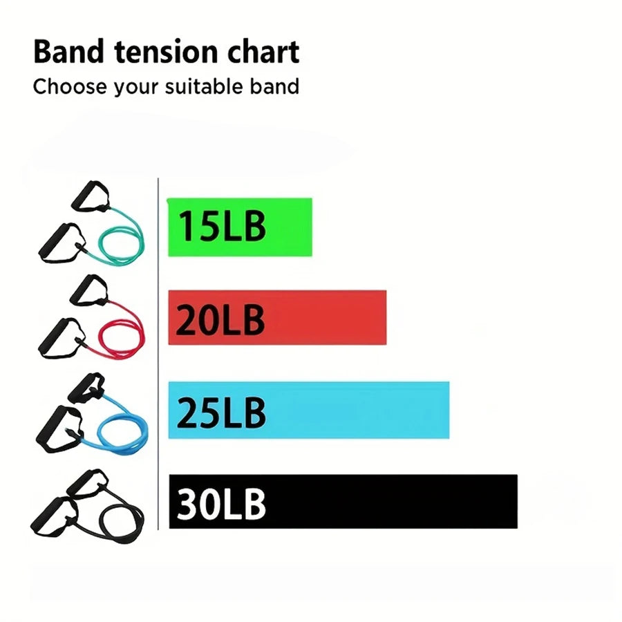 Banda de Resistencia con Asas – 4 Niveles | Gym, Yoga y Pilates en Casa
