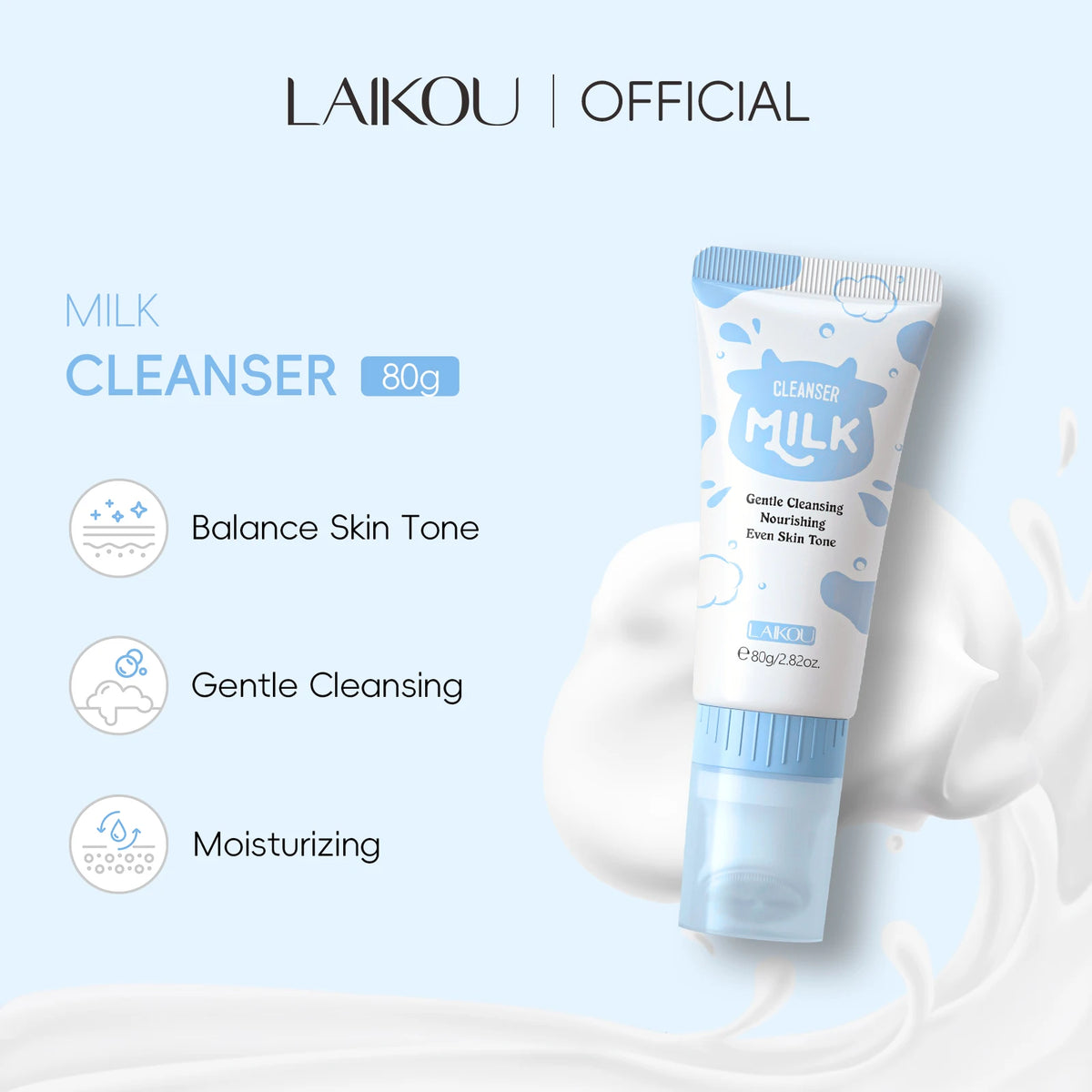 Jabón Facial y Corporal LAIKOU – Nutritivo, Unifica el Tono | 50g / 80g / Mousse