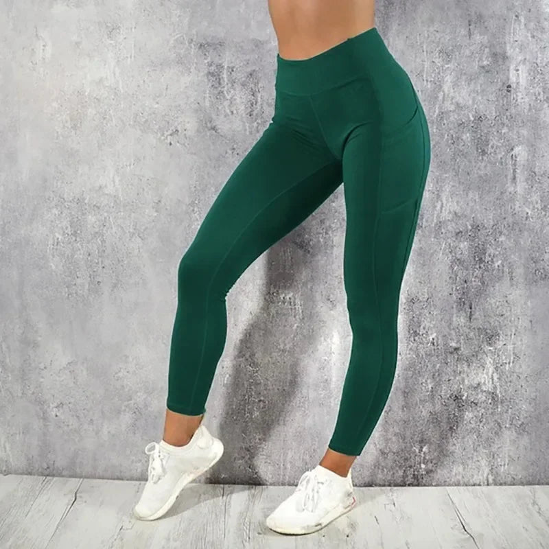 Legging Booty Lift Tiro Alto Mujer – Gym, Yoga, Running | Con Bolsillo
