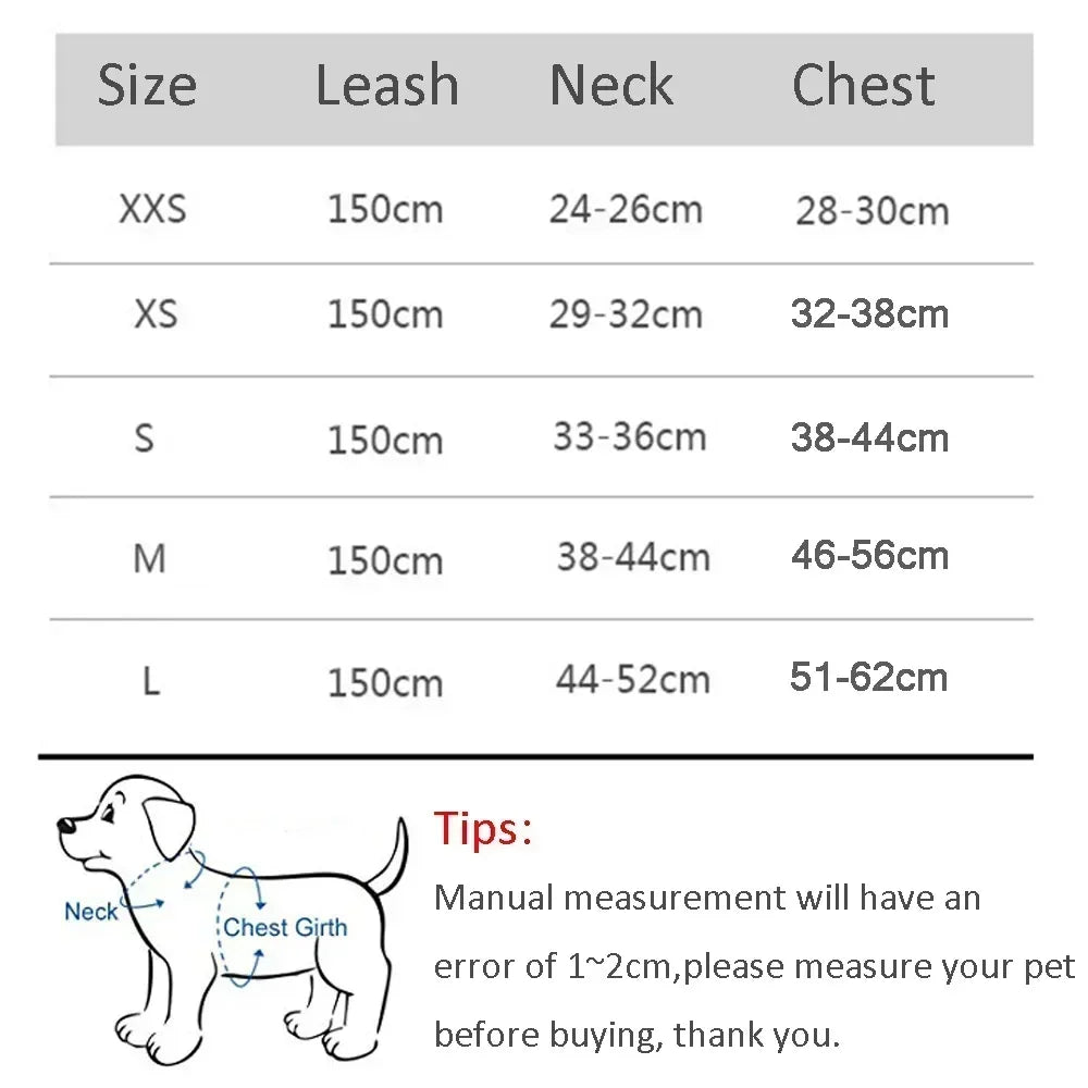 Arnés + Correa para Perros Pequeños – Ajustable, Reflectivo | Chihuahua, Pug, Bulldog